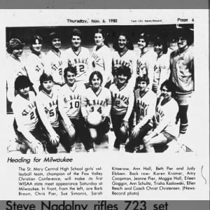 Volleyball - News Record - Headed to State 11/6/80